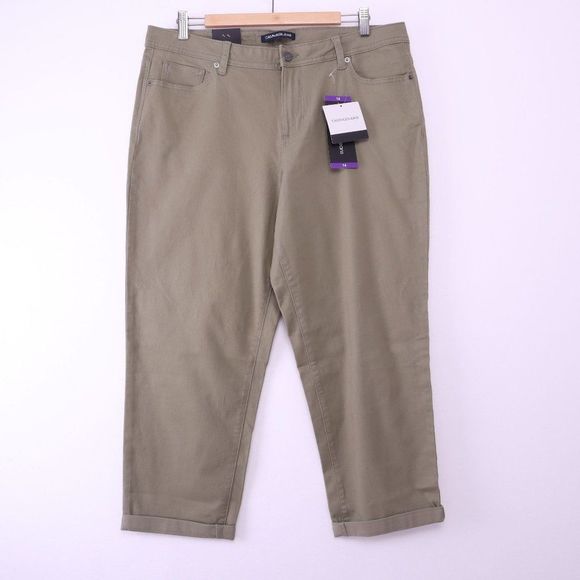 CALVIN KLEIN Green 5 Pocket Garment Dye Pants - Picture 1 of 6